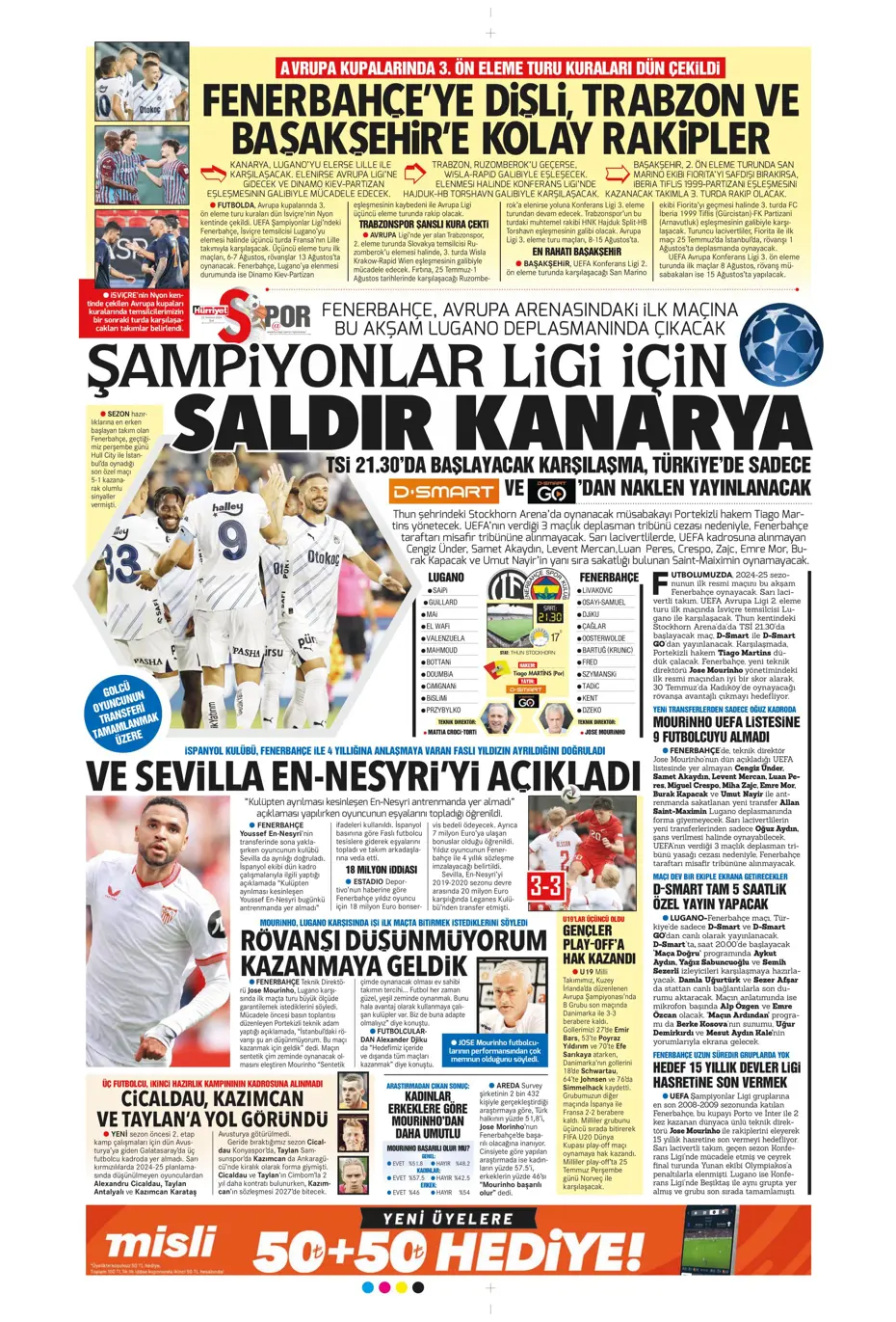 "Fenerbahçe'nin zamanı geldi" | Sporun manşetleri (23 Temmuz 2024) - 17 "Fenerbahçe'nin zamanı geldi" | Sporun manşetleri (23 Temmuz 2024) - 17