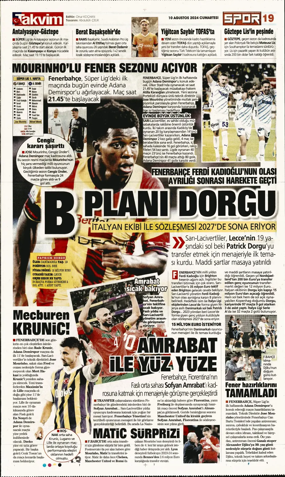 "Fenerbahçe Ferdi Kadıoğlu'nun alternatifini buldu" | Sporun manşetleri - 36