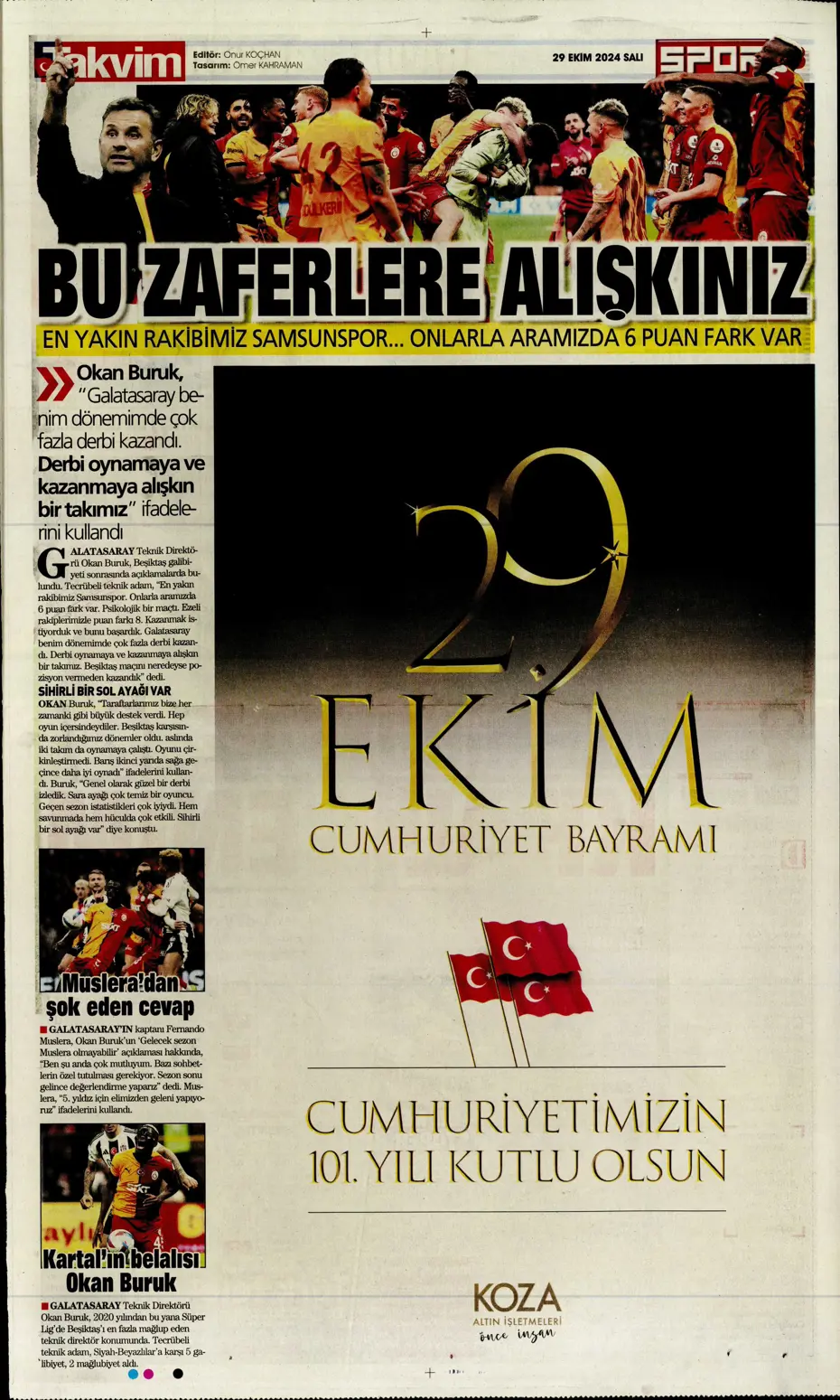 "Cimbom zirvede tek başına" | Sporun manşetleri (29 Ekim 2024) - 45 "Cimbom zirvede tek başına" | Sporun manşetleri (29 Ekim 2024) - 45
