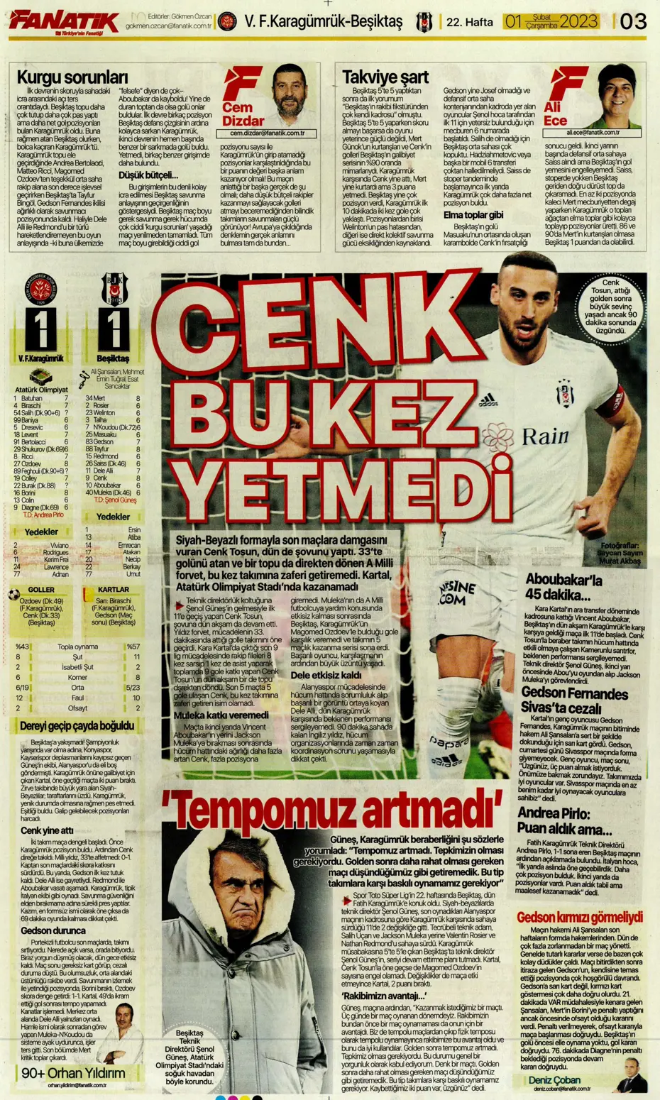 Sporun Manşetleri (1 Şubat 2023) - 7