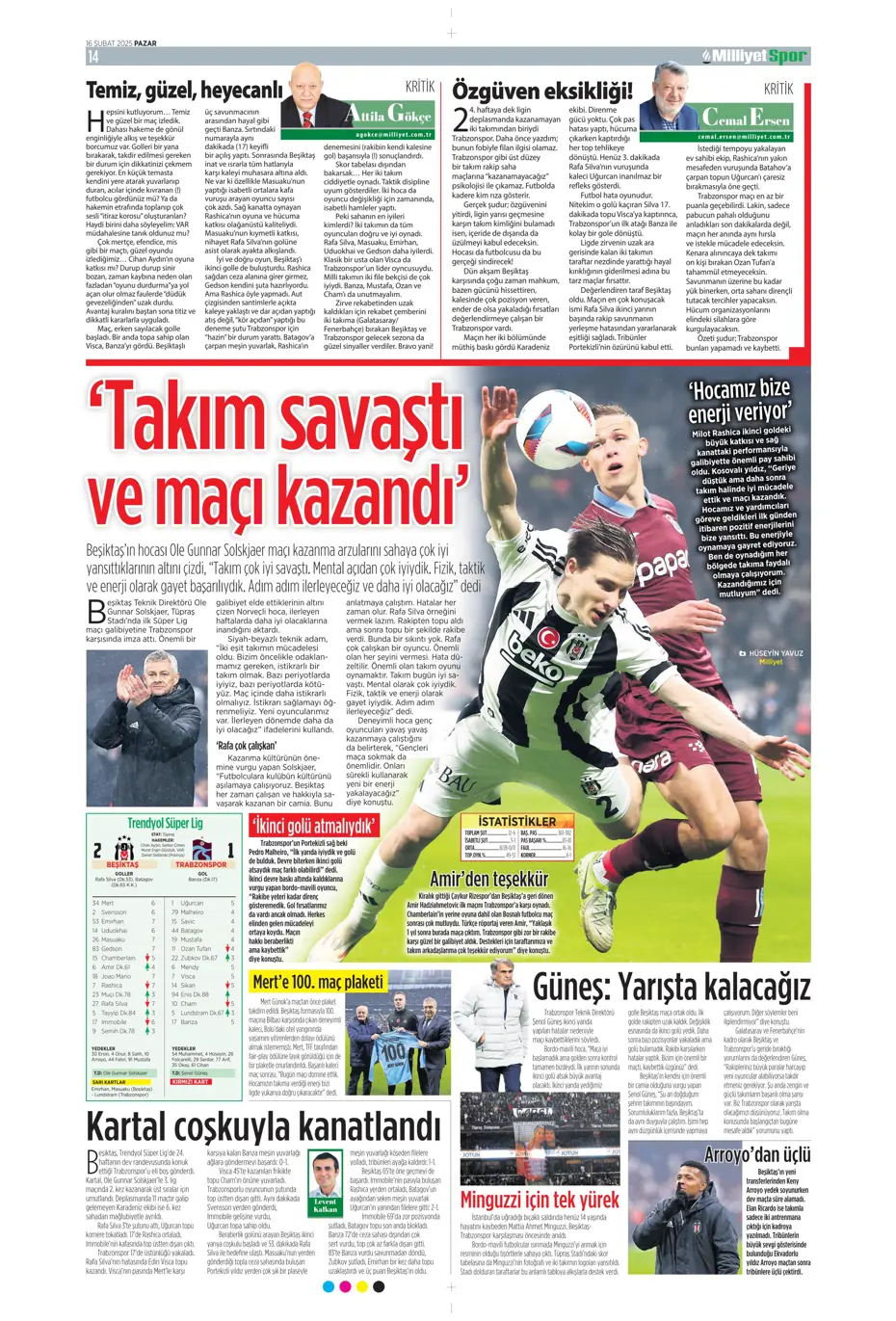 "Fırtınanın rengi siyah-beyaz" | Sporun manşetleri - 23