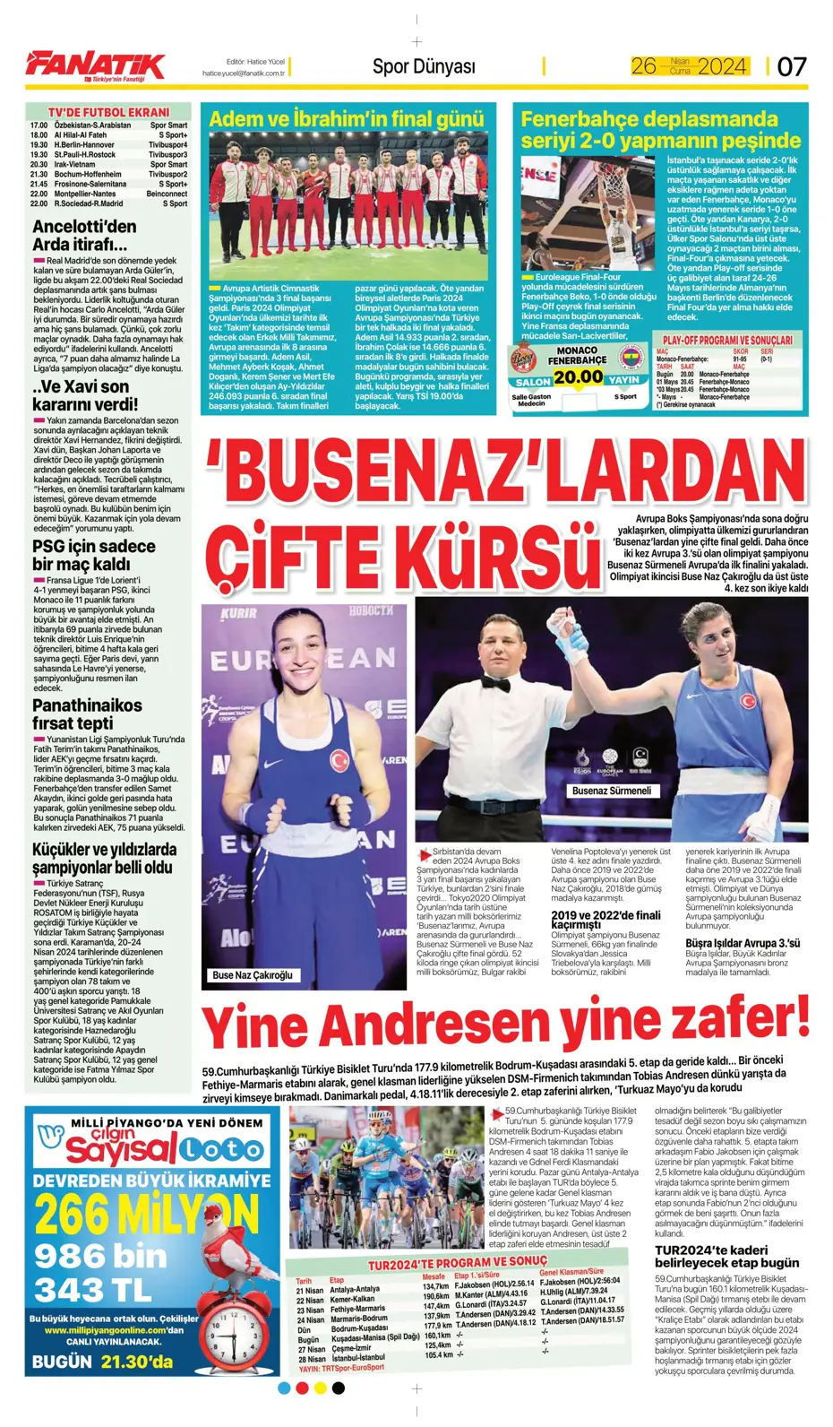 "Osayi Samuel'e 12 milyon euro" | Sporun manşetleri - 11