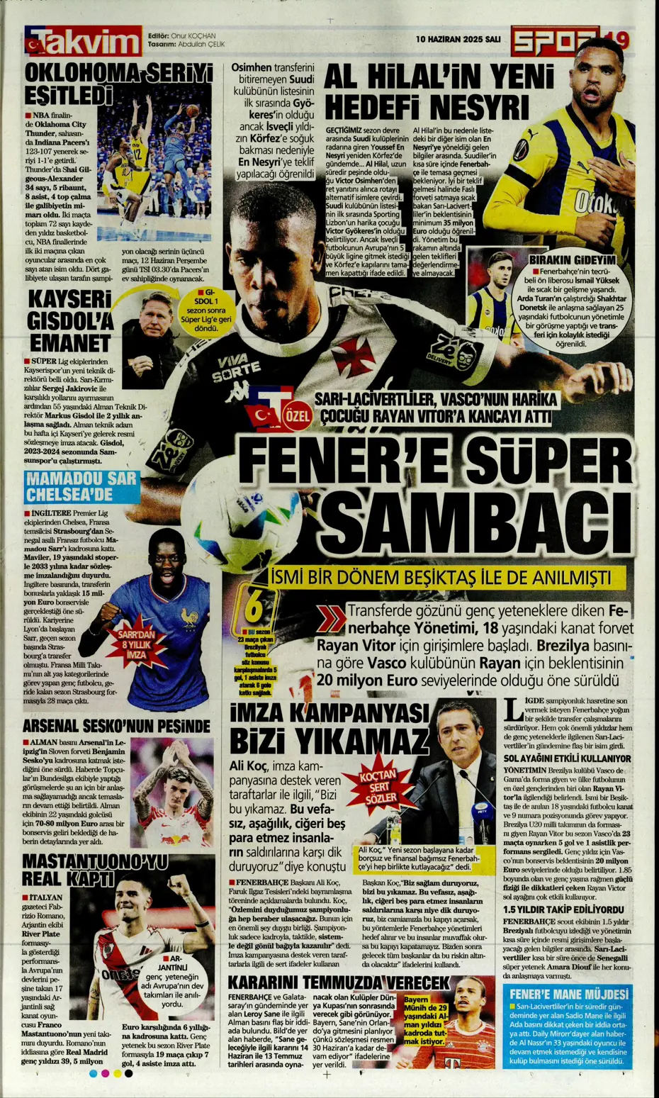 "En-Nesyri ile yılın takası" | Sporun manşetleri - 32