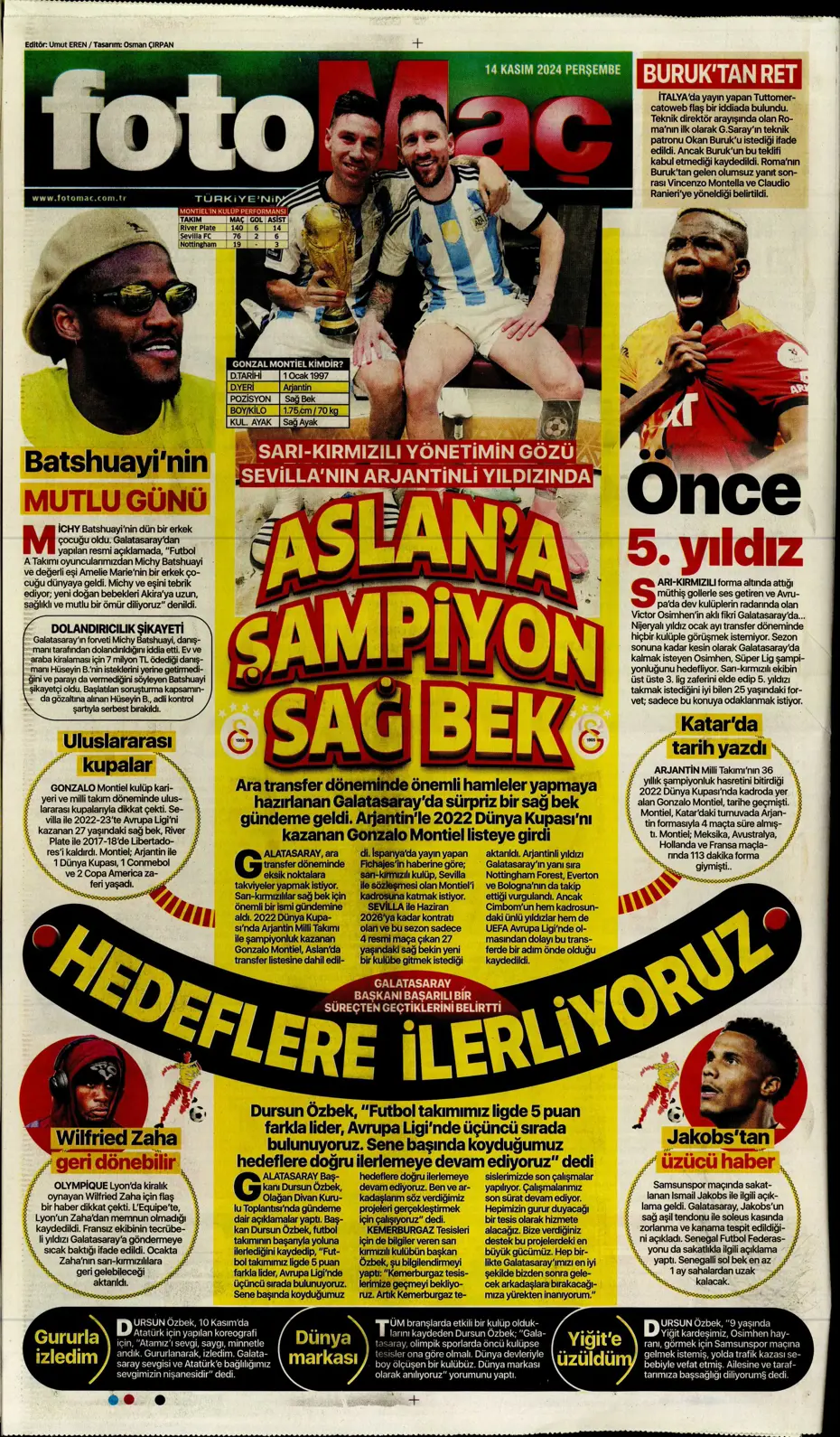 "Talisca'dan yeşil ışık" | Sporun manşetleri (14 Kasım 2024) - 22 "Talisca'dan yeşil ışık" | Sporun manşetleri (14 Kasım 2024) - 22