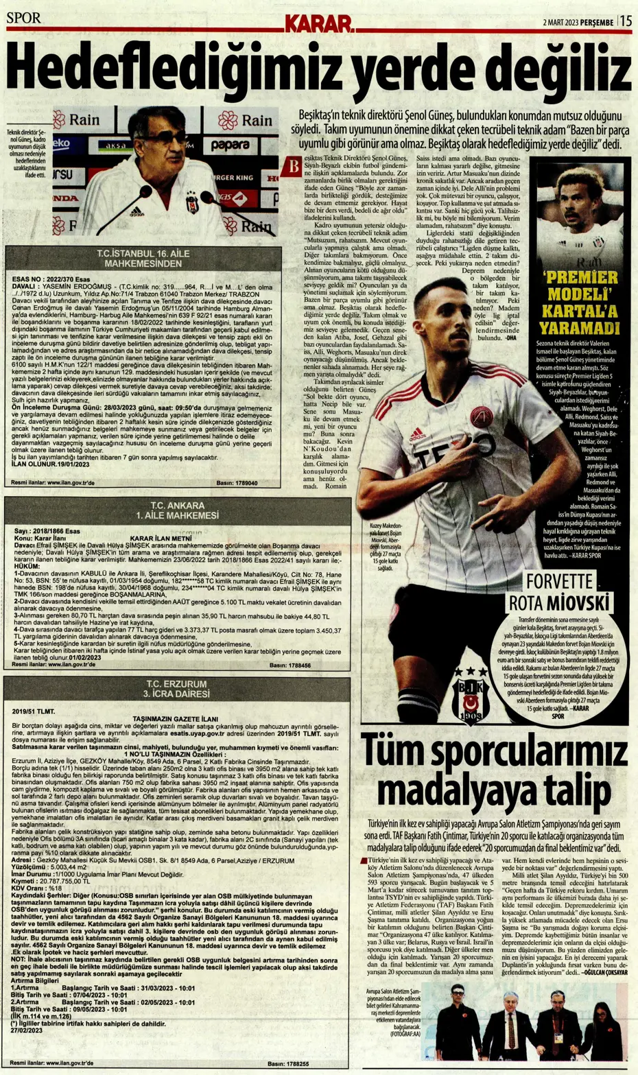 "Moura'da heyecanlı bekleyiş" | Sporun Manşetleri - 19