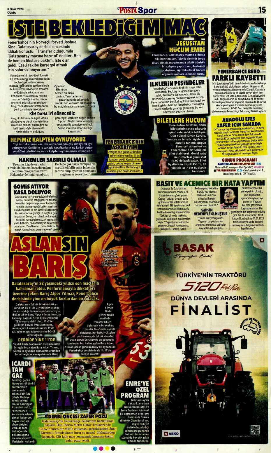 Sporun Manşetleri (6 Ocak 2023) - 25