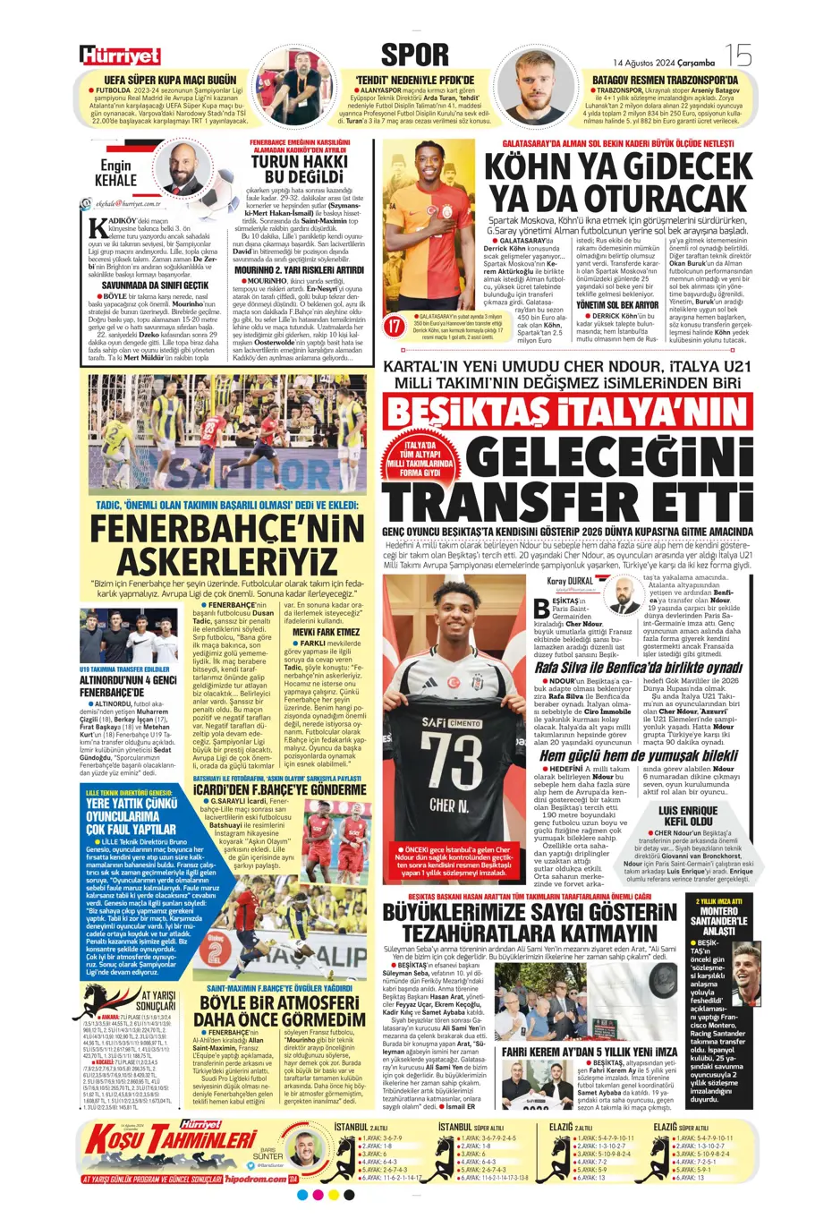 "Yüzde bin şanssızlık" | Sporun manşetleri - 18