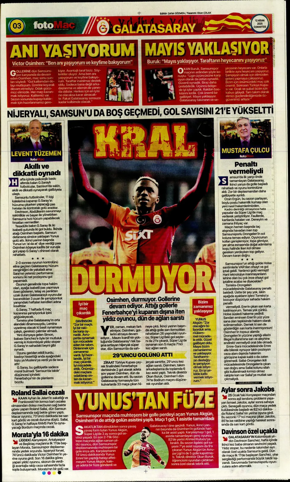 "Türk futbolunun utanç tablosu" | Sporun manşetleri - 11