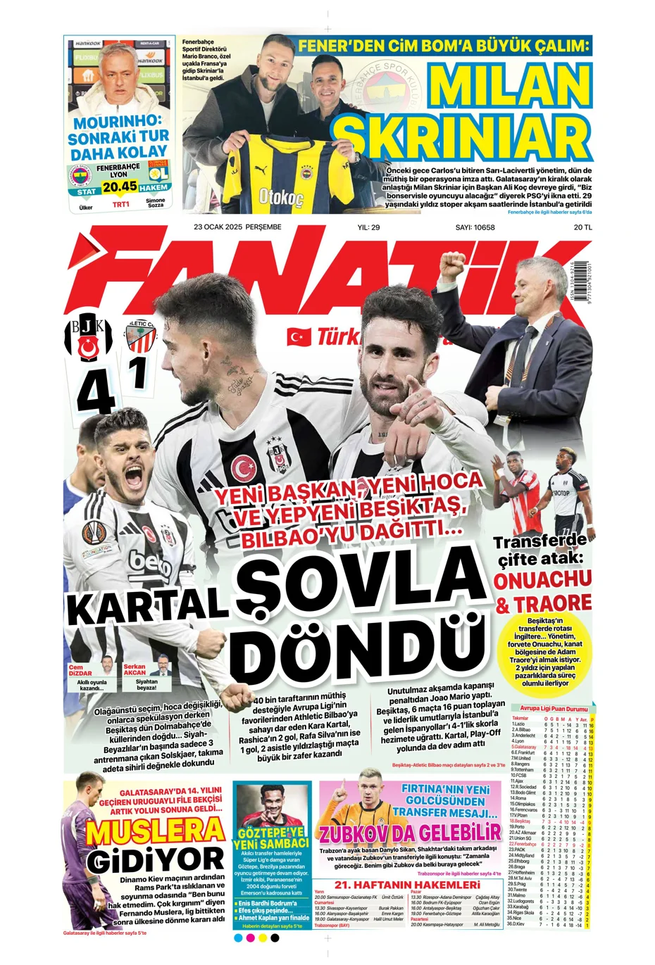 "Kartal şovla döndü" | Sporun manşetleri - 1 "Kartal şovla döndü" | Sporun manşetleri - 1