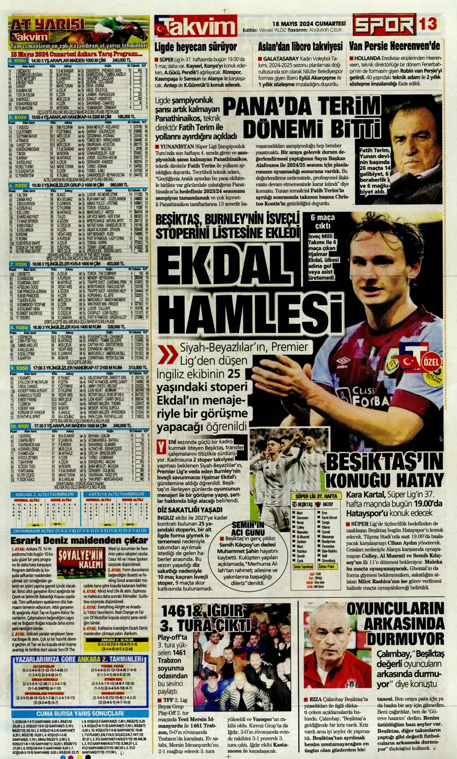 "Süper Lig'de cumartesi ateşi" | Sporun Manşetleri - 32 "Süper Lig'de cumartesi ateşi" | Sporun Manşetleri - 32