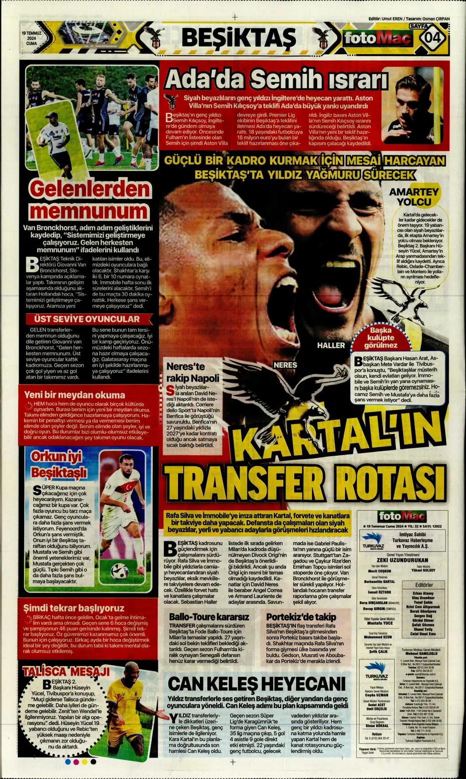 "Doue'nin vizesi Drogba'dan" | Sporun manşetleri (19 Temmuz 2024) - 14 "Doue'nin vizesi Drogba'dan" | Sporun manşetleri (19 Temmuz 2024) - 14