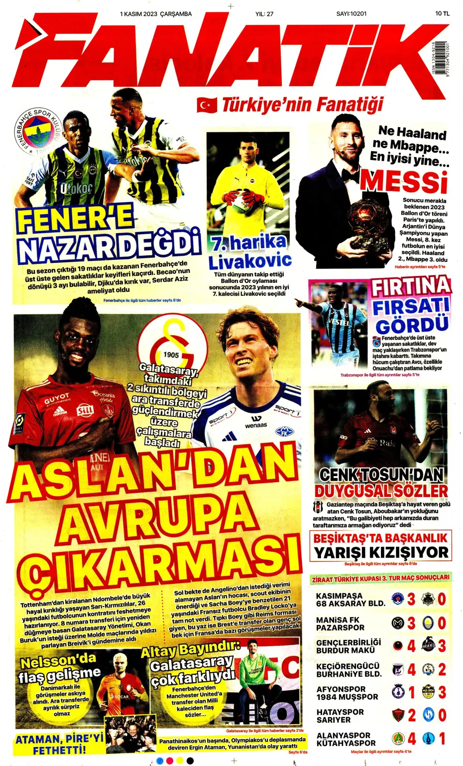 "Krunic Fenerbahçe'ye kaldı" | Sporun manşetleri (1 Kasım 2023) - 3