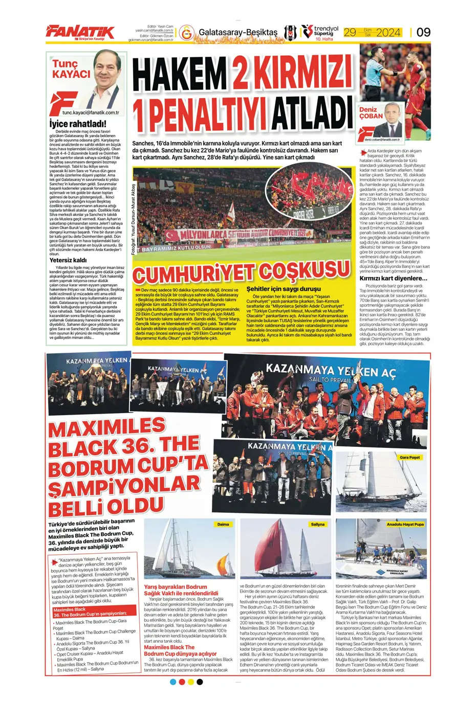 "Cimbom zirvede tek başına" | Sporun manşetleri (29 Ekim 2024) - 12 "Cimbom zirvede tek başına" | Sporun manşetleri (29 Ekim 2024) - 12