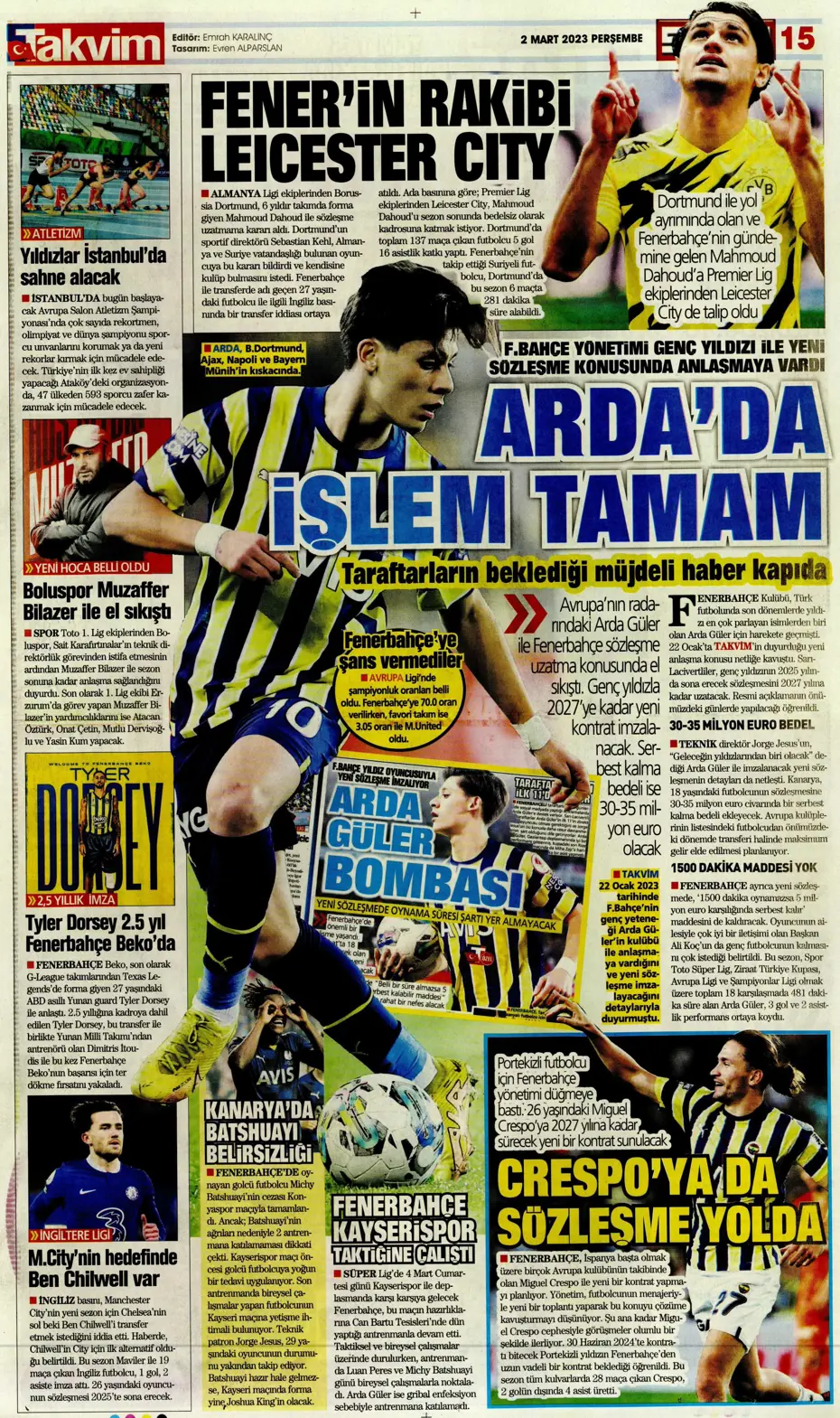 "Moura'da heyecanlı bekleyiş" | Sporun Manşetleri - 32