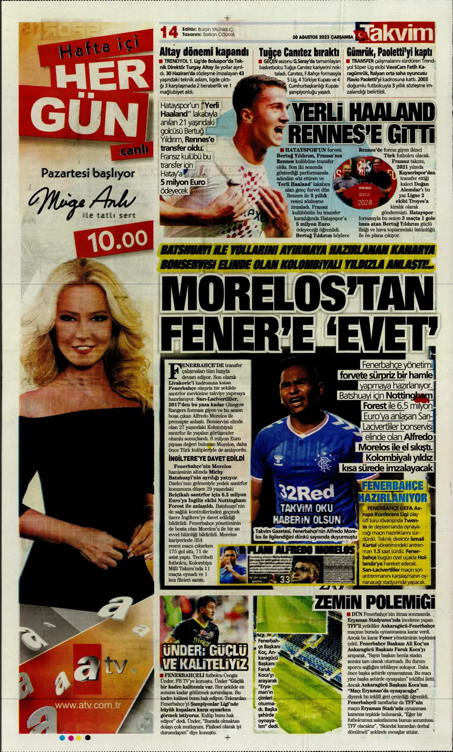 "Avrupa Avrupa duy sesimizi" | Sporun manşetleri (30 Ağustos 2023) - 37 "Avrupa Avrupa duy sesimizi" | Sporun manşetleri (30 Ağustos 2023) - 37