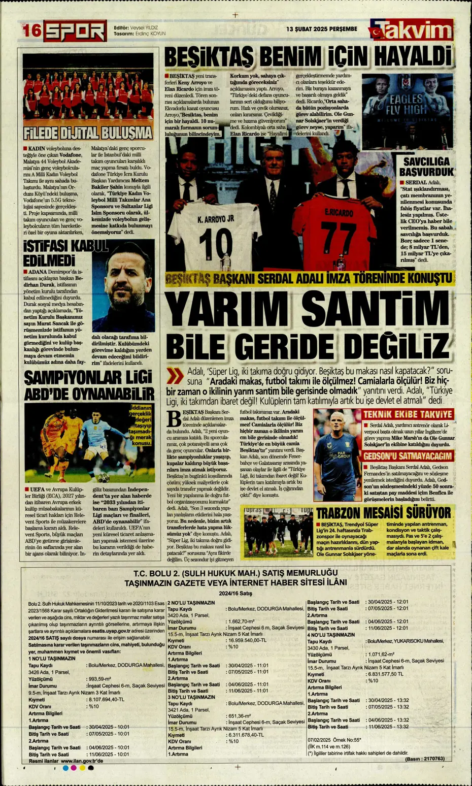 "Bugün vur, haftaya tur" | Sporun manşetleri - 29