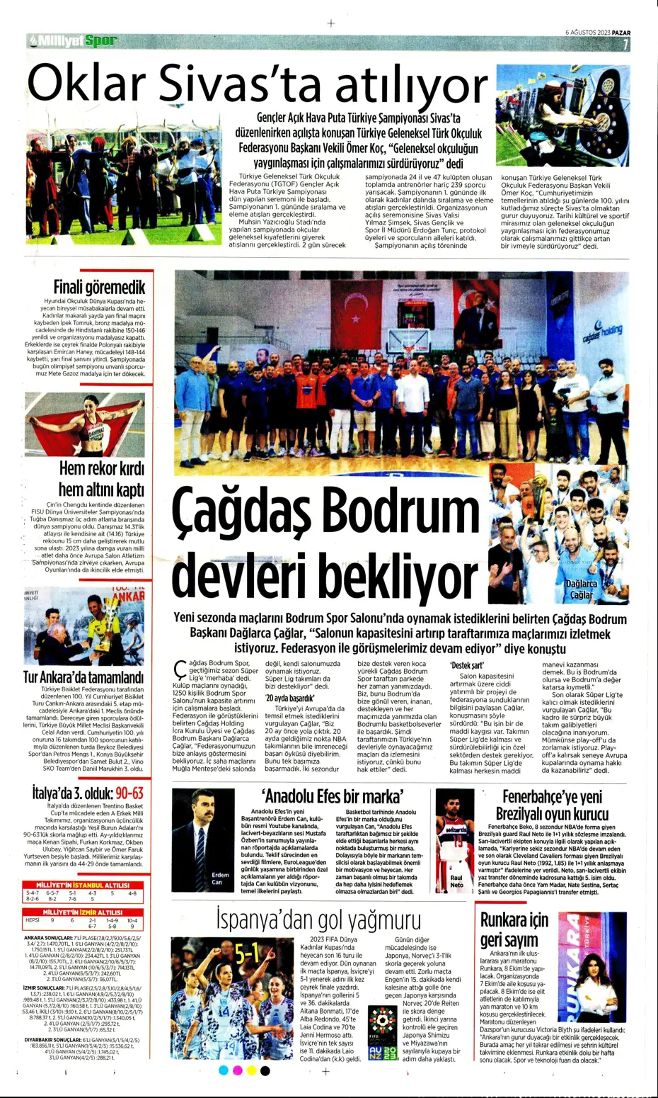 "Fener'e dünya yıldızı" | Sporun Manşetleri (6 Ağustos 2023) - 22