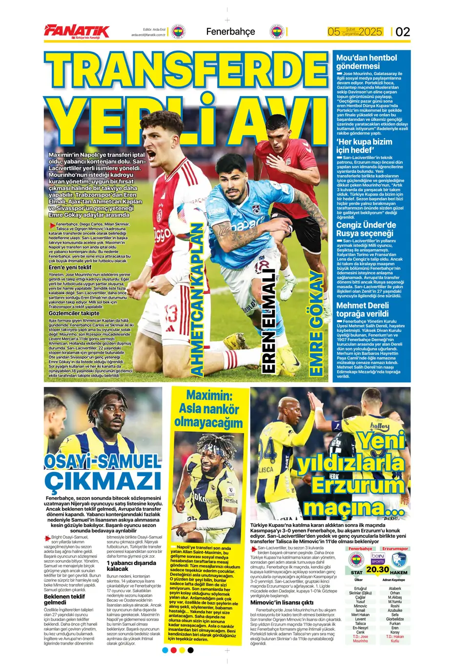 "Ekvador'un yeni yeteneği Fenerbahçe'ye" | Sporun manşetleri - 6