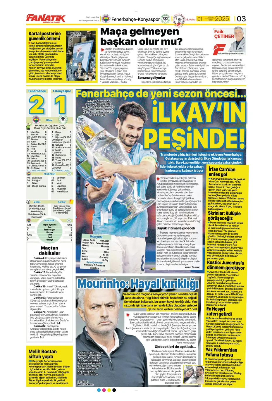 "Galatasaray'dan Lewandowski bombası" | Sporun manşetleri - 4