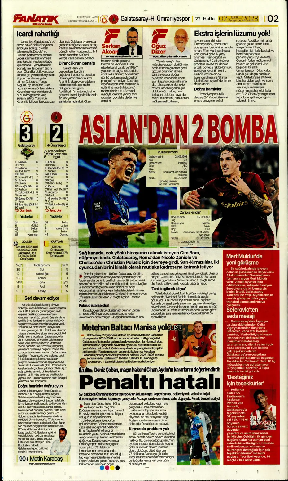 Sporun Manşetleri (2 Şubat 2023) - 9