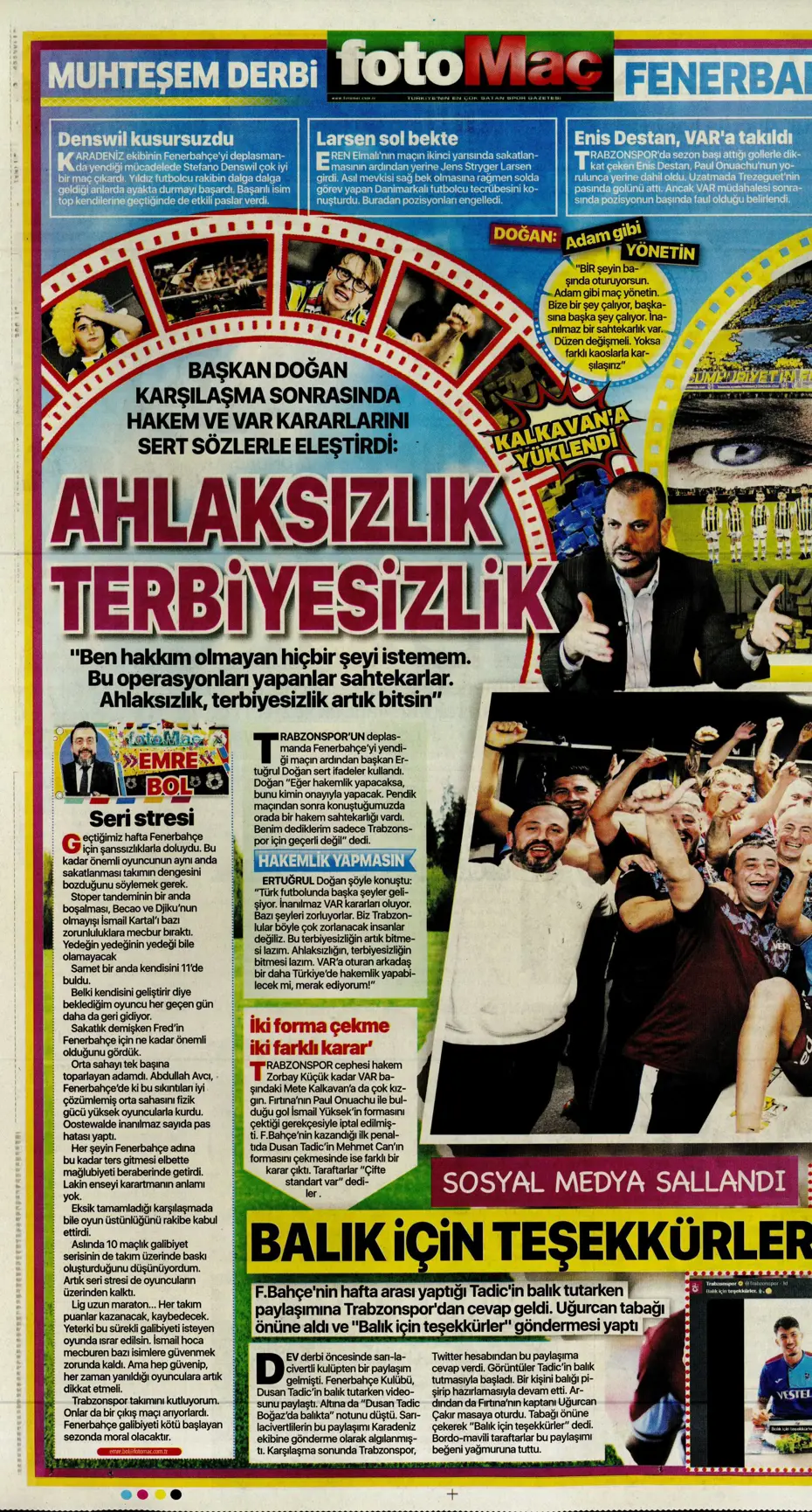 "Kadıköy'de tarihi fırtına" | Sporun manşetleri (5 Kasım 2023) - 15