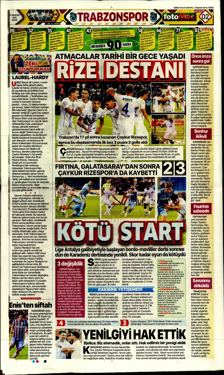 "Mertens sürprizi" | Sporun manşetleri (27 Ağustos 2023) - 12