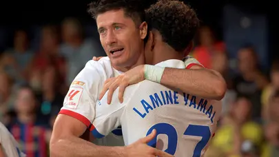 7 gollü maç Barcelona'nın: Lamine Yamal tarihe geçti