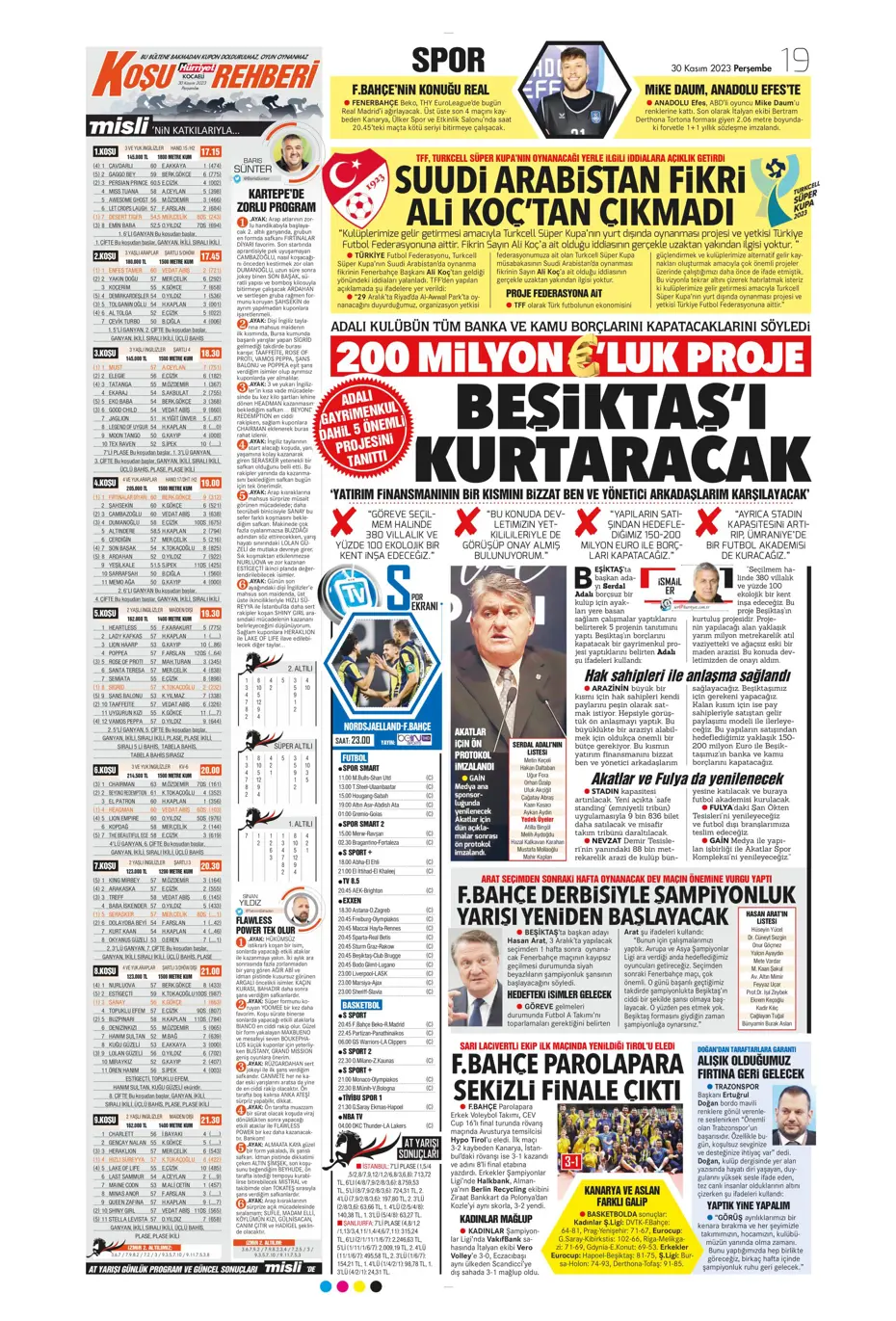 "Çok büyüksün Hakim Bey" | Sporun manşetleri (30 Kasım 2023) - 21 "Çok büyüksün Hakim Bey" | Sporun manşetleri (30 Kasım 2023) - 21