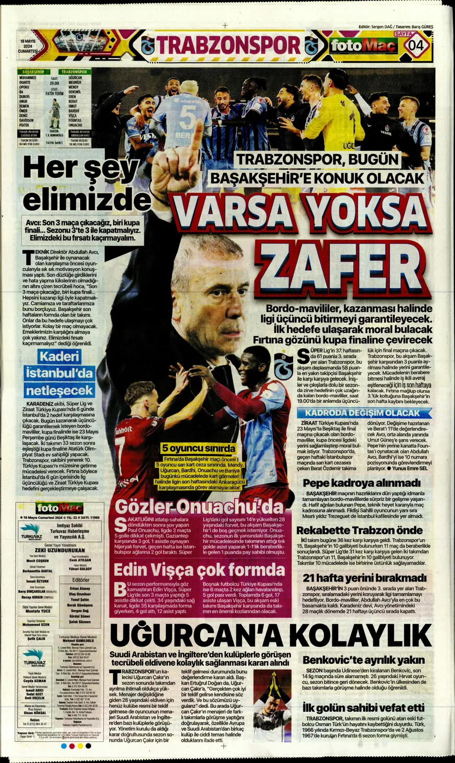 "Süper Lig'de cumartesi ateşi" | Sporun Manşetleri - 14 "Süper Lig'de cumartesi ateşi" | Sporun Manşetleri - 14