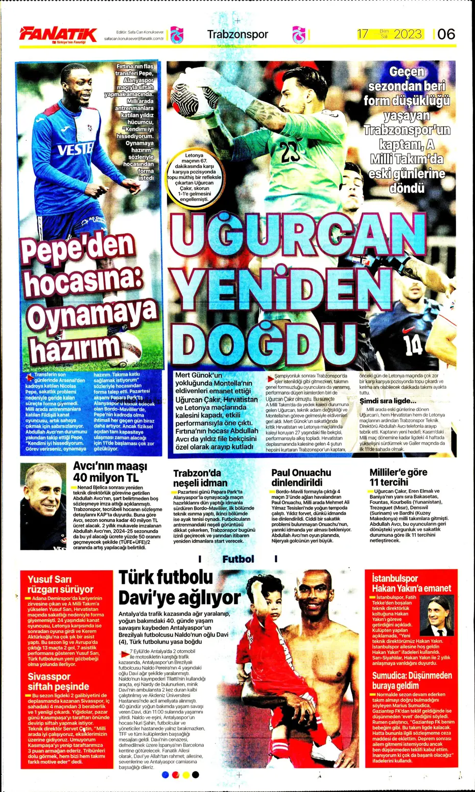 "Türk duvarı Abdülkerim Bardakcı" | Sporun manşetleri (17 Ekim 2023) - 10 "Türk duvarı Abdülkerim Bardakcı" | Sporun manşetleri (17 Ekim 2023) - 10