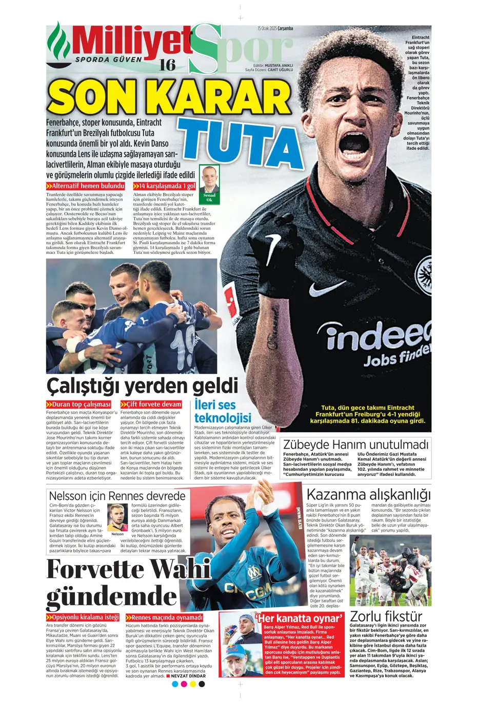 "Fenerbahçe'de yeni hedef Koki Machida" | Sporun manşetleri - 23 "Fenerbahçe'de yeni hedef Koki Machida" | Sporun manşetleri - 23