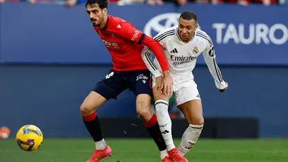 Real Madrid'e Osasuna'dan şok: Bellingham kırmızı kart gördü