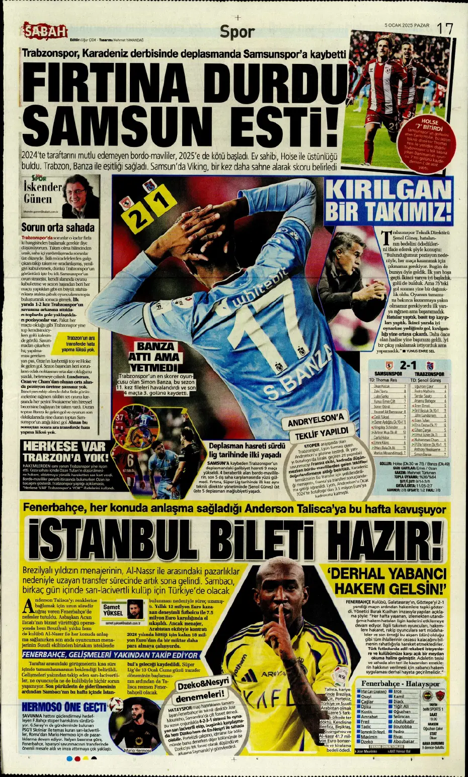 "31 milyon euroluk stoper Fenerbahçe'ye" | Sporun manşetleri - 20