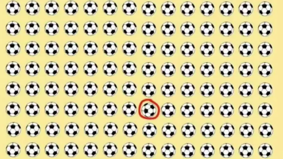 IQ testi: Farklı futbol topunu 14 saniyede bulabilen çıkmadı - 3