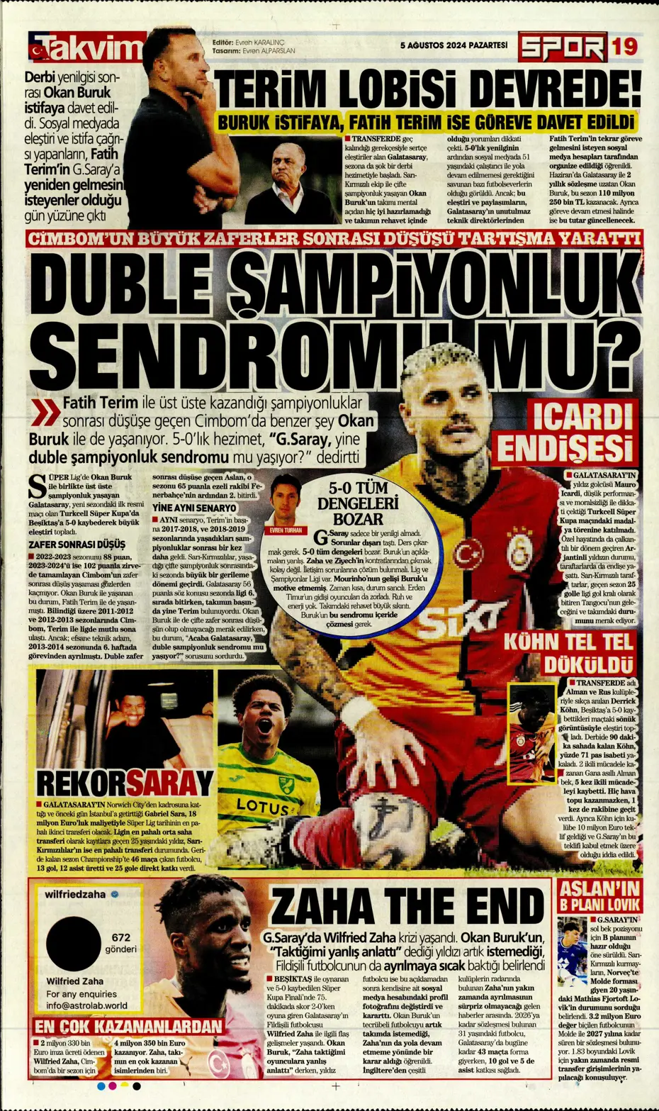 "Galatasaray'da sıradaki transfer Szmodics" | Sporun manşetleri - 37 "Galatasaray'da sıradaki transfer Szmodics" | Sporun manşetleri - 37