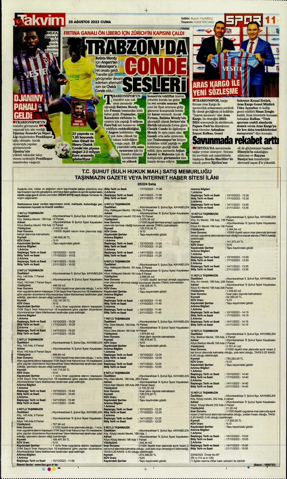 "Fenerbahçe'den 5'i 1 yerde" | Sporun manşetleri (25 Ağustos 2023) - 37