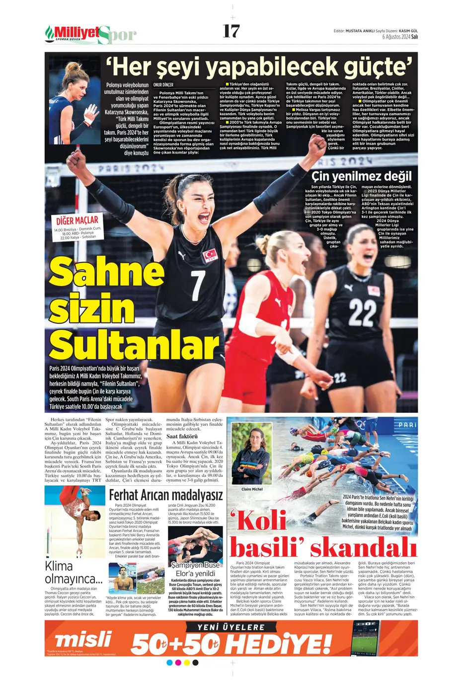 "Kartal'dan Cengiz sürprizi" | Sporun manşetleri (6 Ağustos 2024) - 20 "Kartal'dan Cengiz sürprizi" | Sporun manşetleri (6 Ağustos 2024) - 20