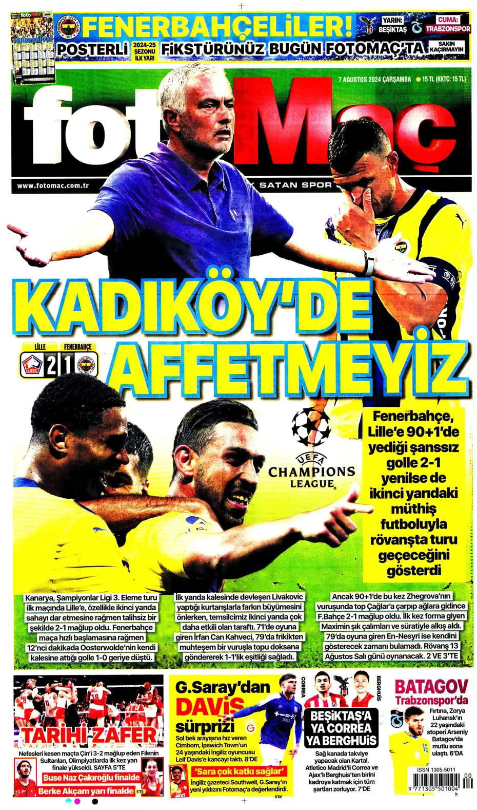 "12 milyon euroya Becao" | Sporun manşetleri - 10 "12 milyon euroya Becao" | Sporun manşetleri - 10