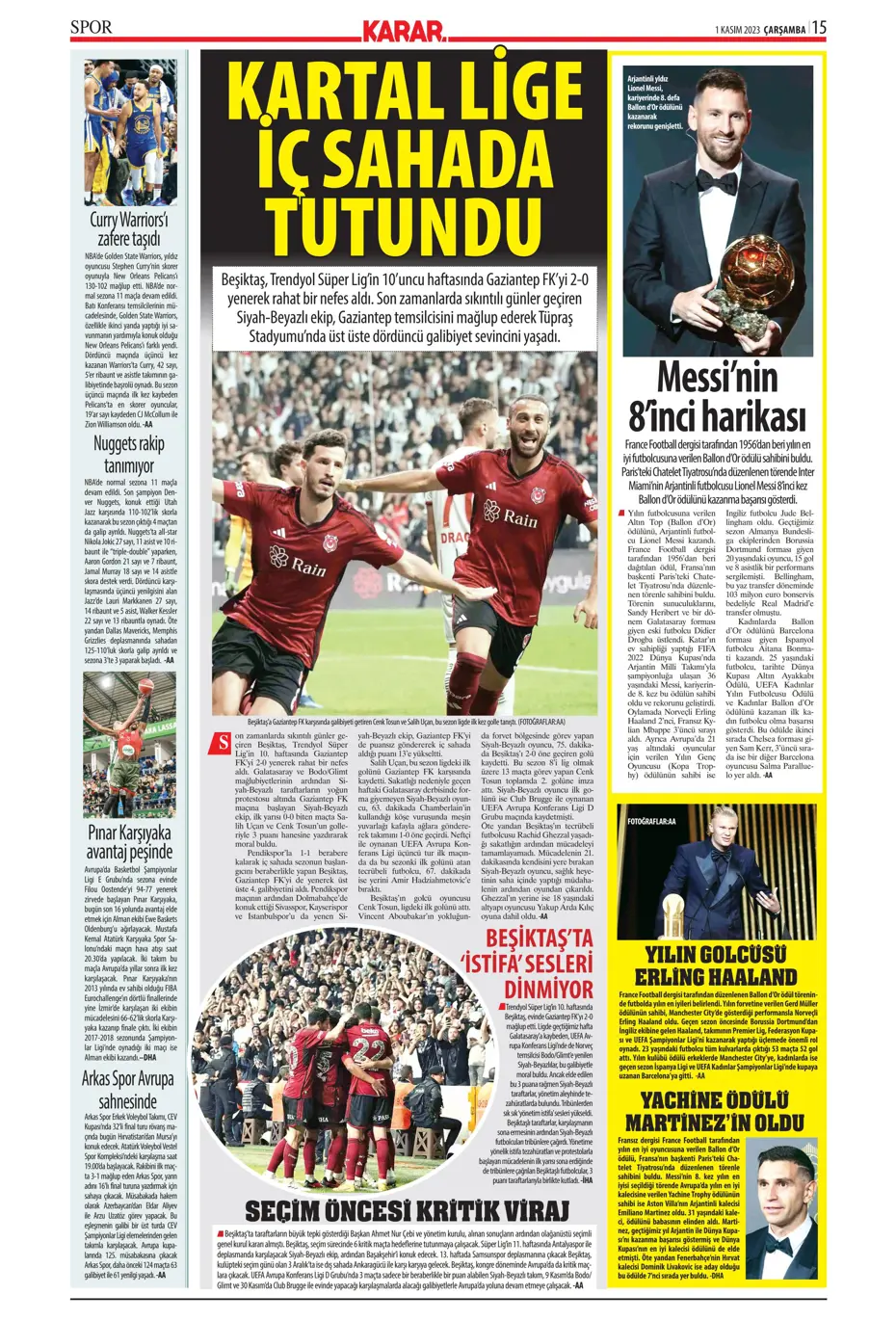 "Krunic Fenerbahçe'ye kaldı" | Sporun manşetleri (1 Kasım 2023) - 22