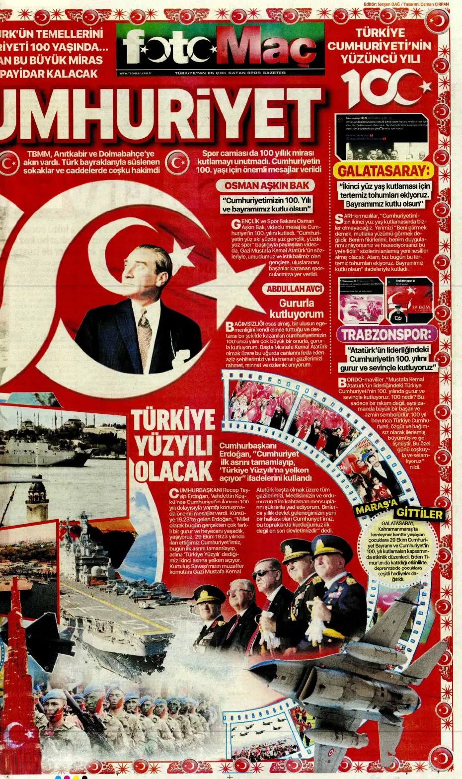 "Fenerbahçe kasırgası" | Sporun manşetleri (30 Ekim 2023) - 12