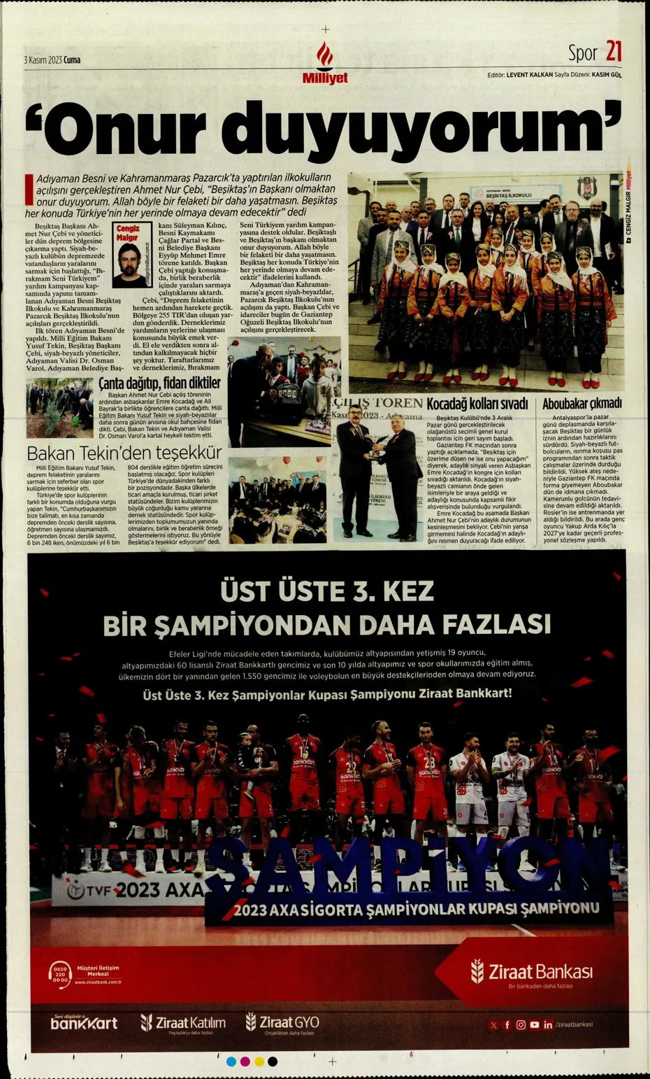 "Chelsea'nin sol beki Aslan'a" | Sporun manşetleri (3 Kasım 2023) - 15