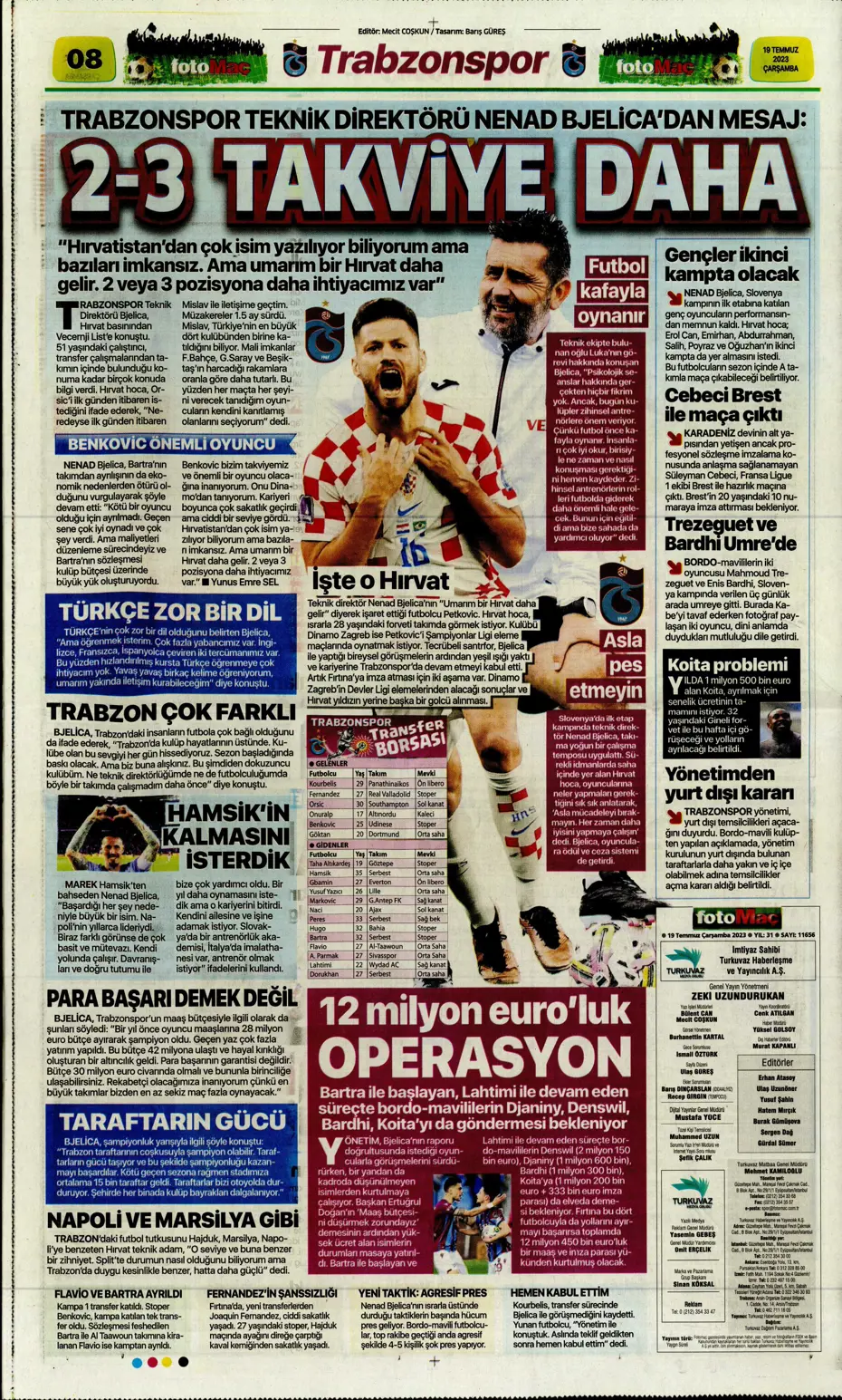 "Dünya Fenerbahçeliler Günü'nde taraftarlara 3 yıldız hediye" | Sporun manşetleri (19 Temmuz 2023) - 14 "Dünya Fenerbahçeliler Günü'nde taraftarlara 3 yıldız hediye" | Sporun manşetleri (19 Temmuz 2023) - 14