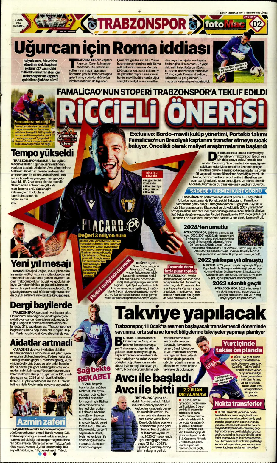 "Kartal'da Gabigol sürprizi" | Sporun manşetleri (3 Ocak 2024) - 10