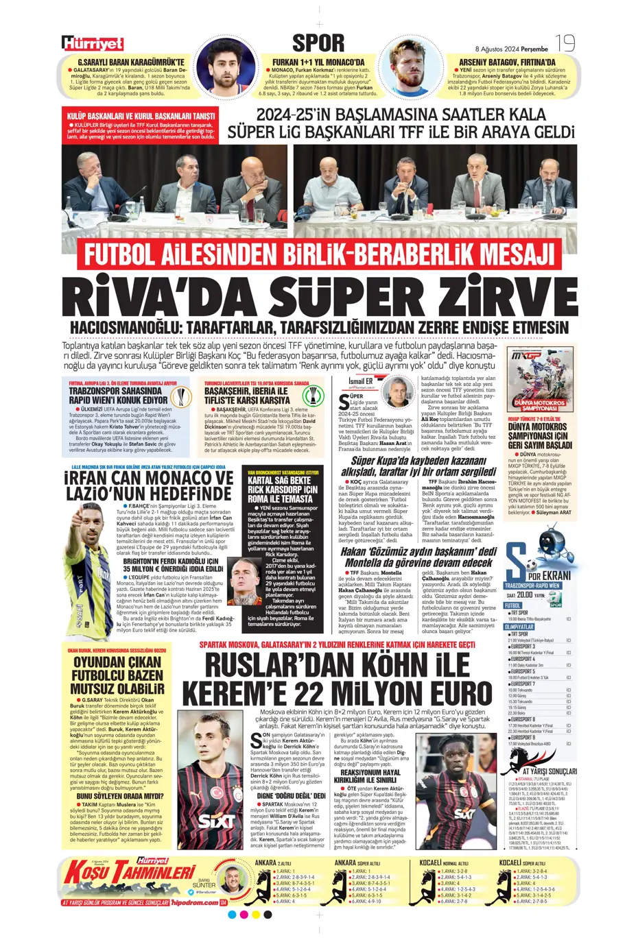 "Aslan'dan 3 yıldıza teklif" | Sporun manşetleri (8 Ağustos 2024) - 18 "Aslan'dan 3 yıldıza teklif" | Sporun manşetleri (8 Ağustos 2024) - 18