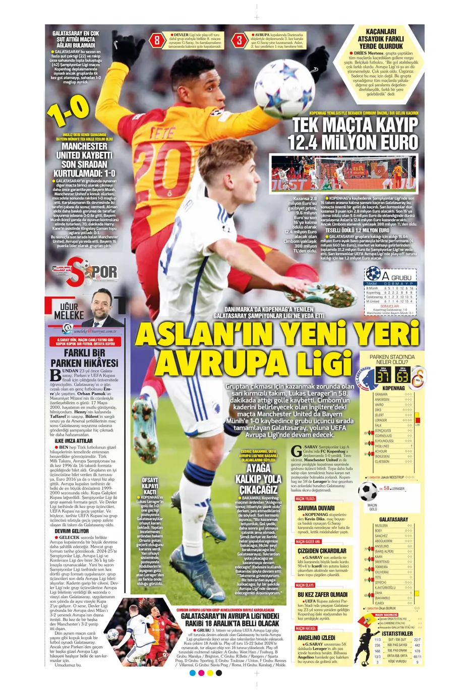 "Aslan'ın yeni yeri Avrupa Ligi" | Sporun manşetleri (13 Aralık 2023) - 16