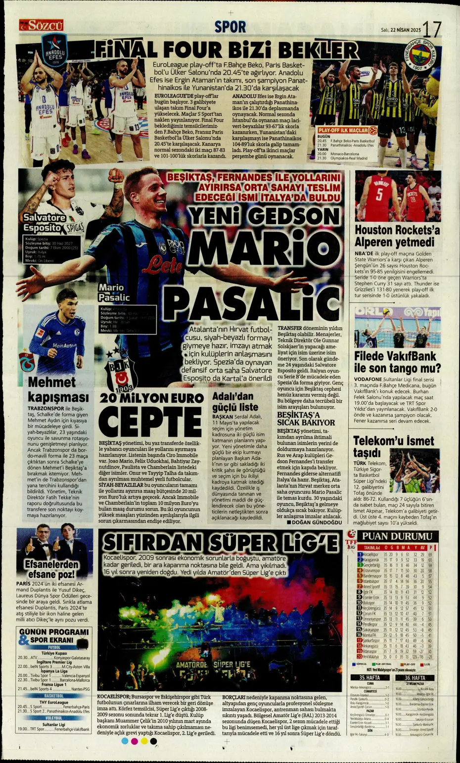 "Fenerbahçe'de gözler artık divanda" | Sporun manşetleri - 24