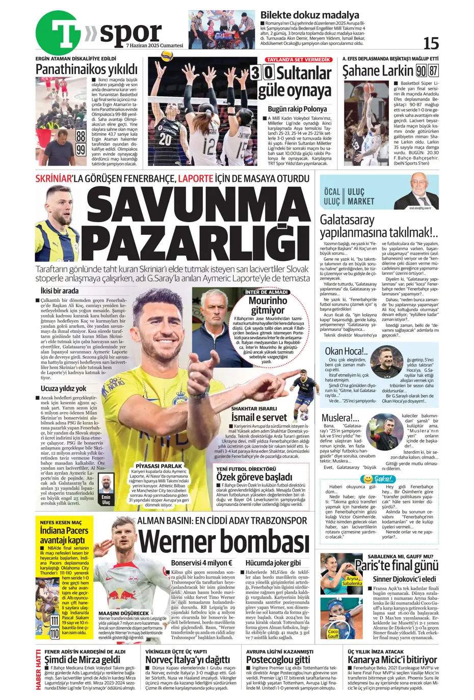 "Osayi, Beşiktaş'a doğru" | Sporun manşetleri (7 Haziran 2025) - 34