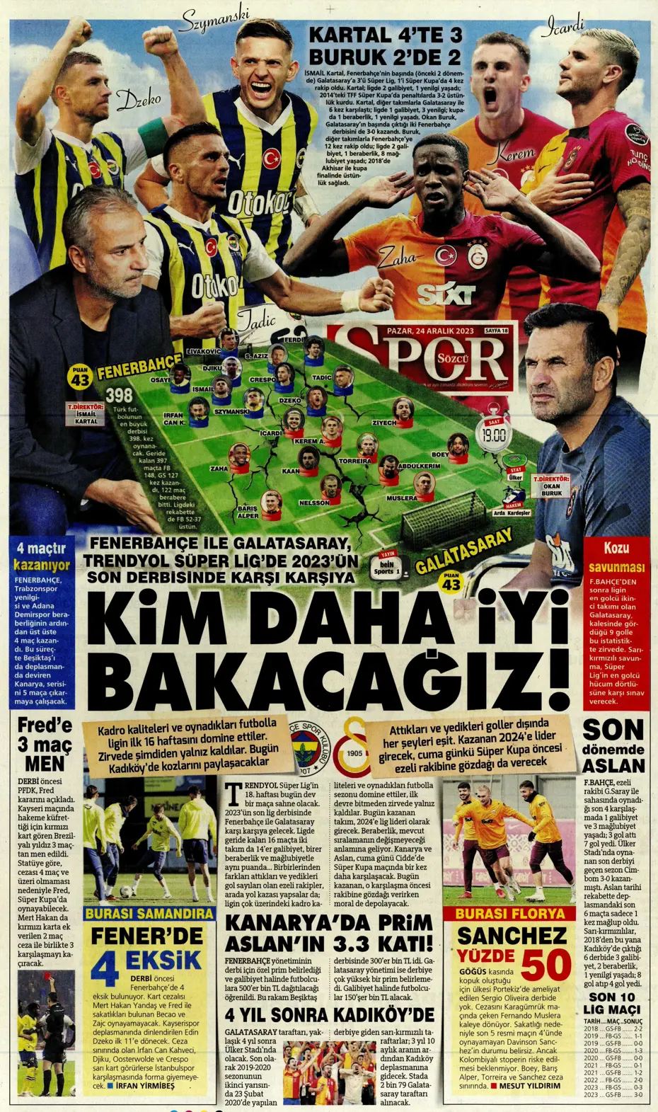 "Flick takımı görünce vazgeçti" | Sporun manşetleri (24 Aralık 2023) - 34