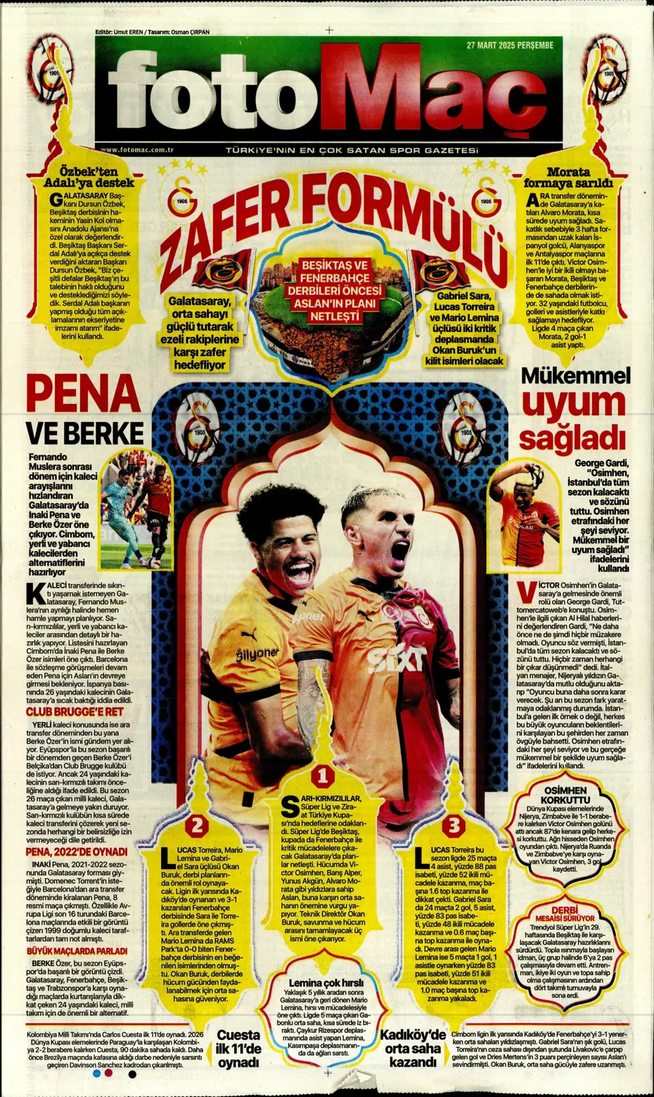 "Fenerbahçe'ye Felix teklifi" | Sporun manşetleri - 13