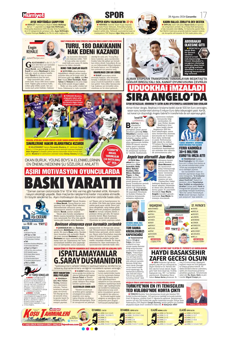 "Galatasaray'ın kabus gecesi" | Sporun manşetleri - 18
